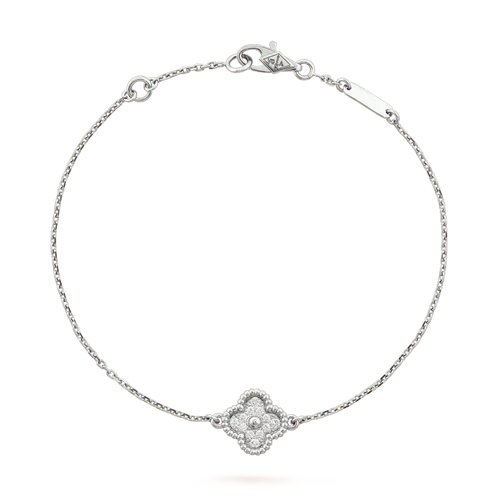 [Plus&Max]CLOVER  SINGLE FLOWER BRACELET SILVER