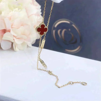 [Max Jewelry ]CLOVER  CARNELIAN SINGLE FLOWER BRACELET