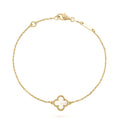 [Plus&Max]CLOVER WHITE MOP SINGLE FLOWER BRACELET