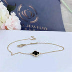 [Plus&Max]CLOVER ONYX SINGLE FLOWER BRACELET