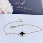 [Plus&Max]CLOVER ONYX SINGLE FLOWER BRACELET