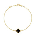 [Plus&Max]CLOVER ONYX SINGLE FLOWER BRACELET