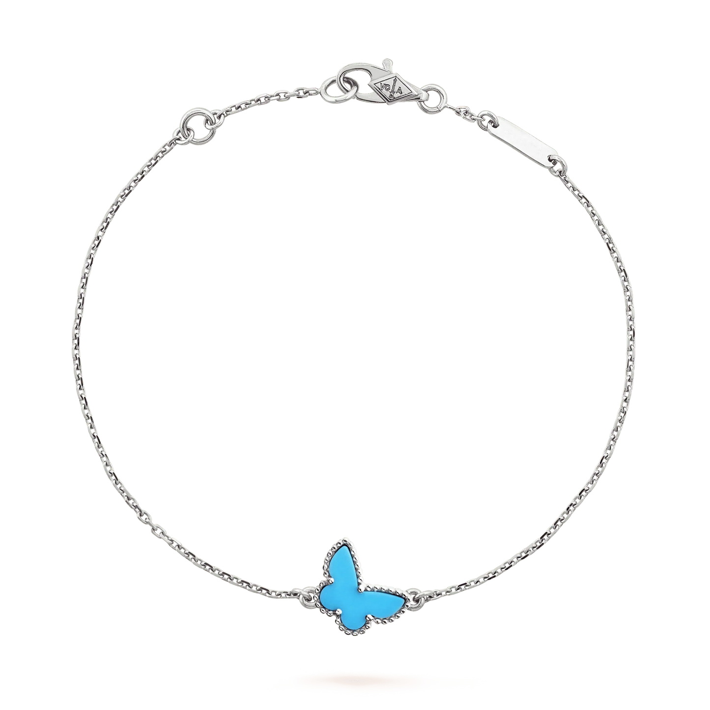 [Max Jewelry ]BUTTERFLY TURQUOISE BUTTERFLY BRACELET SILVER