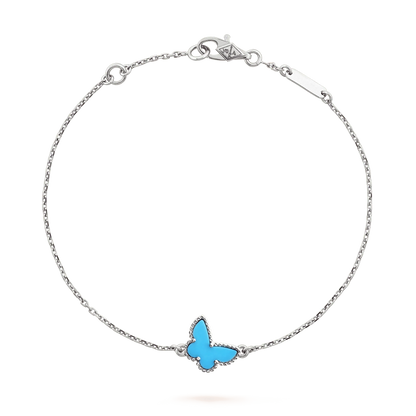 [Max Jewelry ]BUTTERFLY TURQUOISE BUTTERFLY BRACELET SILVER