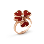 [Plus&Max]SWEET CLOVER CARNELIAN RING