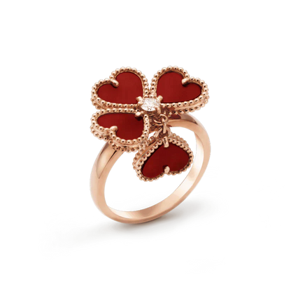 [Max Jewelry ]SWEET CLOVER CARNELIAN RING