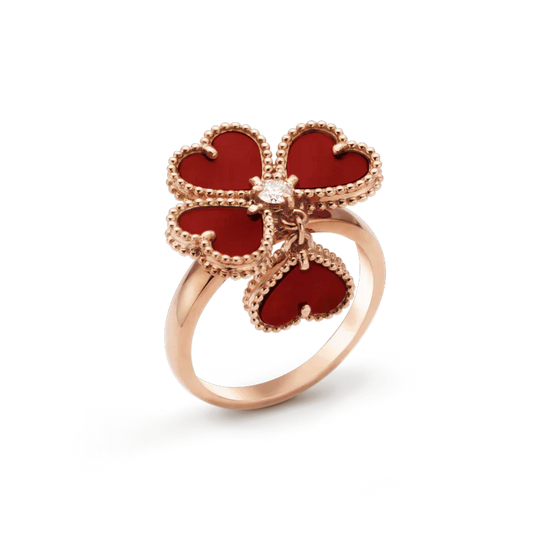 [Max Jewelry ]SWEET CLOVER CARNELIAN RING