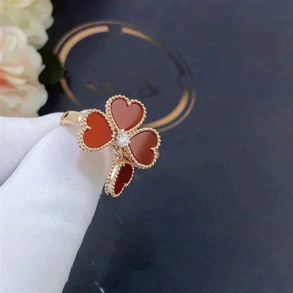 [Max Jewelry ]SWEET CLOVER CARNELIAN RING