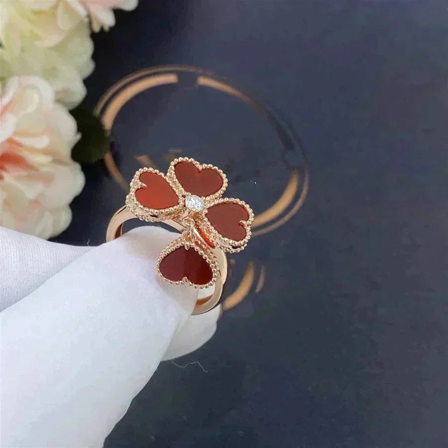 [Max Jewelry ]SWEET CLOVER CARNELIAN RING