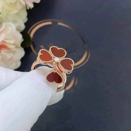 [Max Jewelry ]SWEET CLOVER CARNELIAN RING