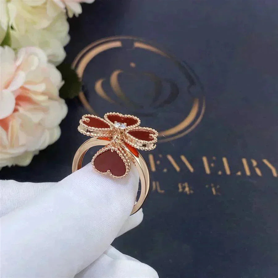 [Max Jewelry ]SWEET CLOVER CARNELIAN RING