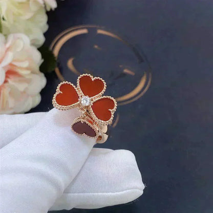 [Max Jewelry ]SWEET CLOVER CARNELIAN RING