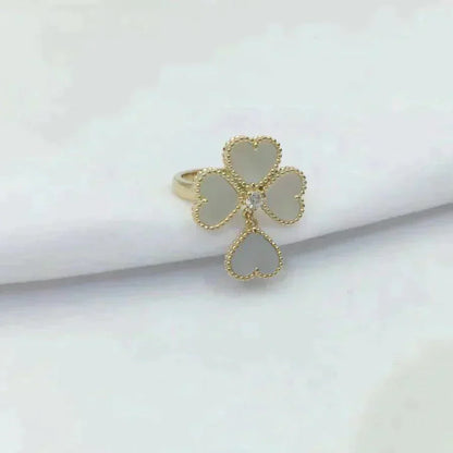 [Max Jewelry ]SWEET CLOVER WHITE MOP RING