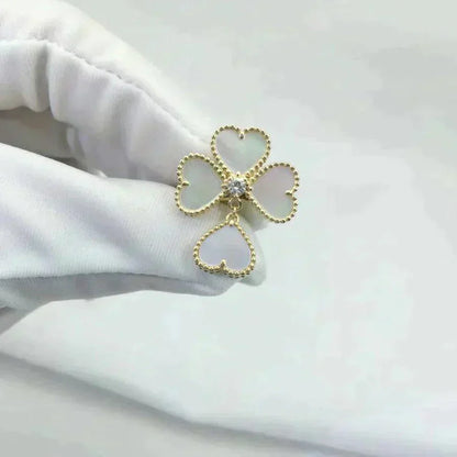 [Max Jewelry ]SWEET CLOVER WHITE MOP RING