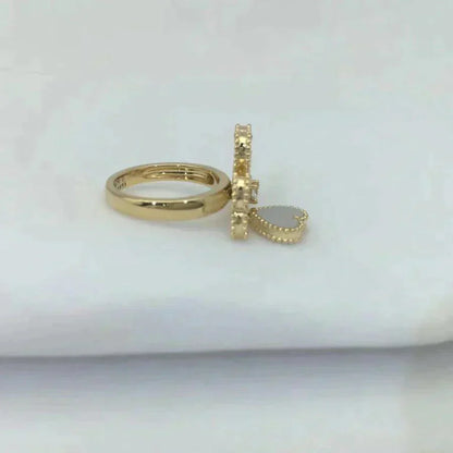 [Max Jewelry ]SWEET CLOVER WHITE MOP RING