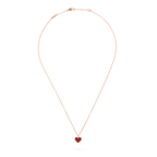 [Plus&Max]SWEET CLOVER CARNELIAN HEART NECKLACE