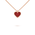 [Plus&Max]SWEET CLOVER CARNELIAN HEART NECKLACE
