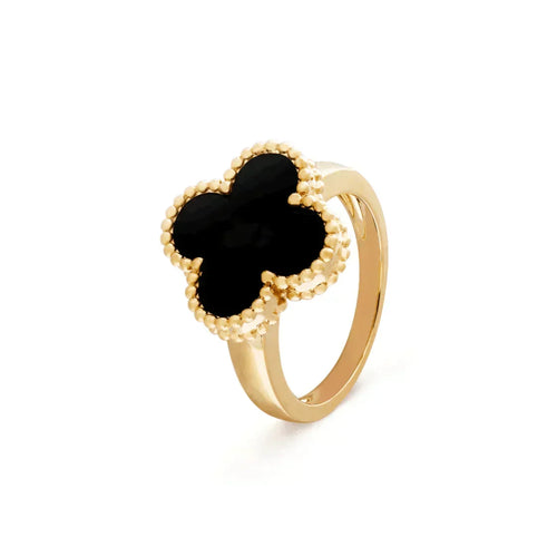 [Plus&Max]CLOVER ONYX RING
