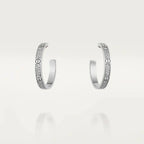 [Plus&Max]LOVE DIAMOND SILVER HOOP EARRINGS