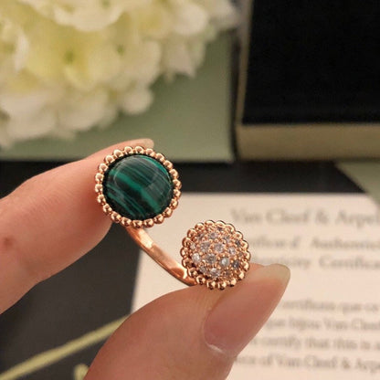 [Max Jewelry ]PERLEE COULEURS DIAMOND ROSE GOLD BETWEEN THE FINGER RING