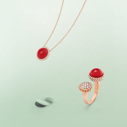 [Max Jewelry ]PERLEE COULEURS DIAMOND ROSE GOLD BETWEEN THE FINGER RING