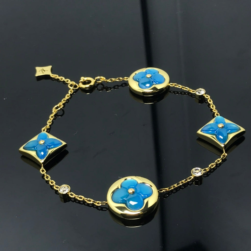 [Plus&Max]STAR AND SUN 4 MOTIF BLUE BRACELET