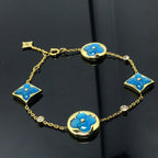 [Plus&Max]STAR AND SUN 4 MOTIF BLUE BRACELET
