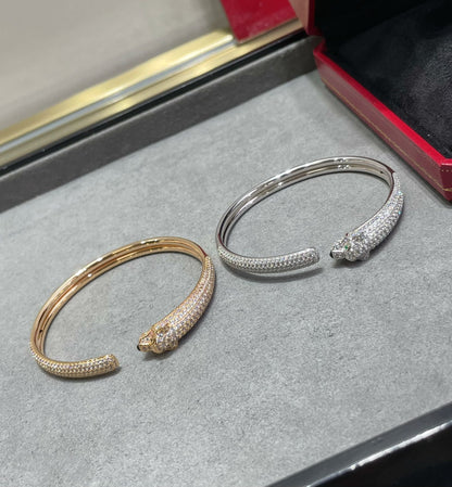 [Max Jewelry ]PANTHERE FULL DIAMOND OPEN BRACELET