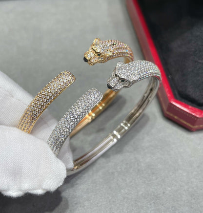 [Max Jewelry ]PANTHERE FULL DIAMOND OPEN BRACELET