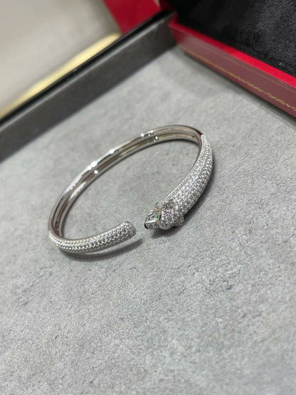 [Max Jewelry ]PANTHERE FULL DIAMOND OPEN BRACELET