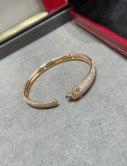 [Max Jewelry ]PANTHERE FULL DIAMOND OPEN BRACELET