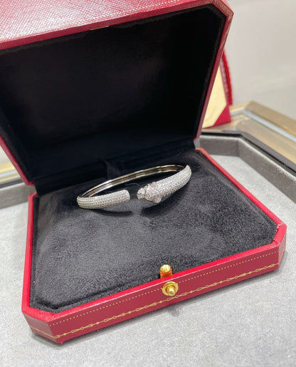[Max Jewelry ]PANTHERE FULL DIAMOND OPEN BRACELET