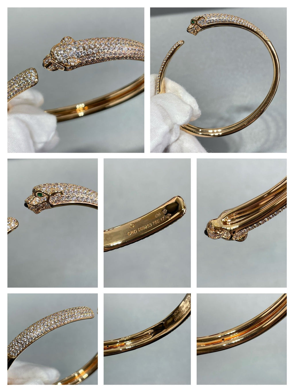 [Plus&Max]PANTHERE FULL DIAMOND OPEN BRACELET