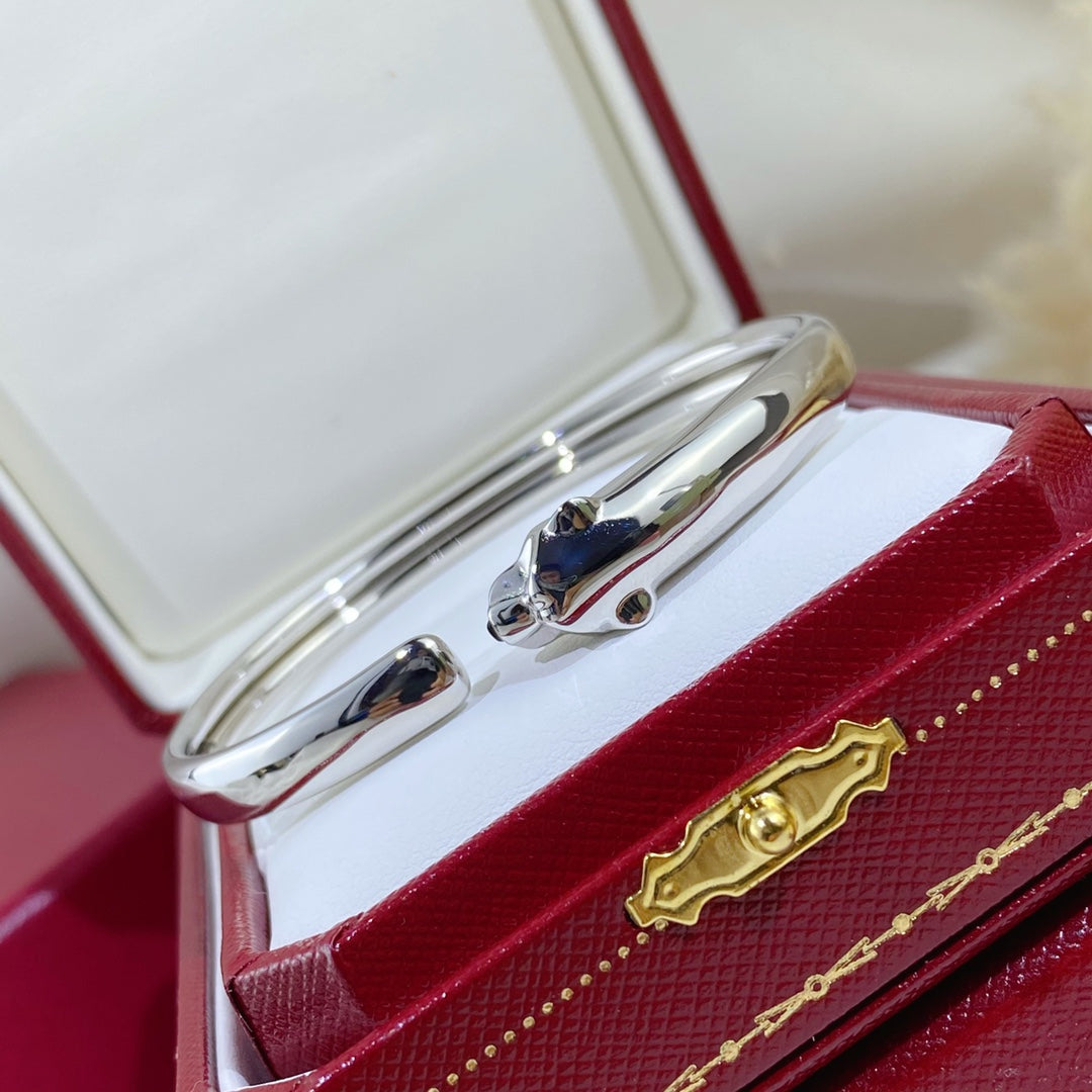 [Max Jewelry ]PANTHERE SILVER OPEN BRACELET