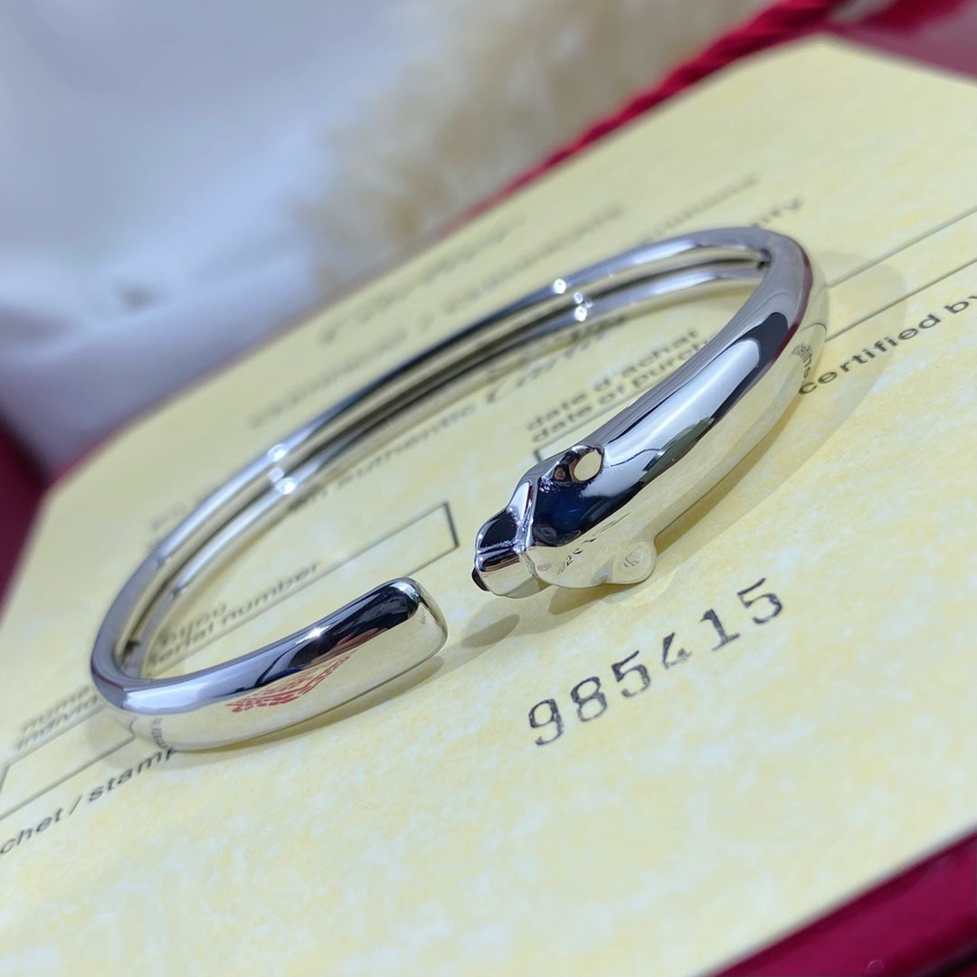 [Max Jewelry ]PANTHERE SILVER OPEN BRACELET