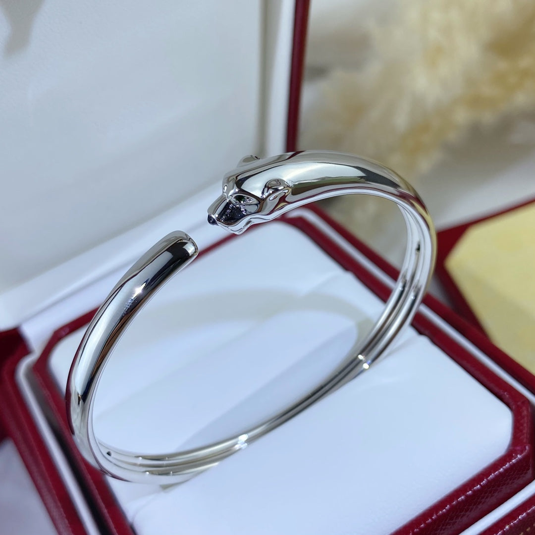 [Max Jewelry ]PANTHERE SILVER OPEN BRACELET