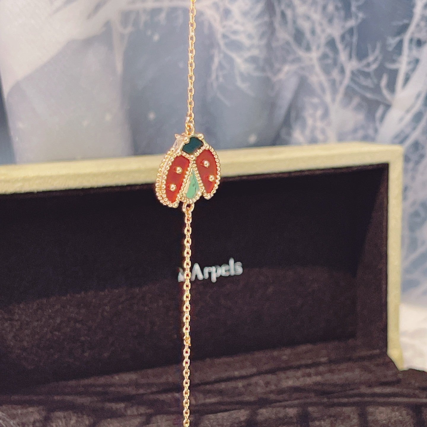 [Max Jewelry ]LUCKY SPRING 1 MOTIF PINK GOLD BRACELET