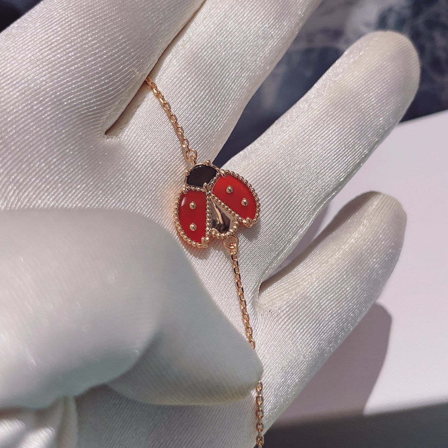 [Max Jewelry ]LUCKY SPRING 1 MOTIF PINK GOLD BRACELET