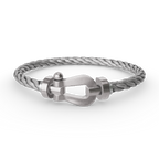 [Plus&Max]FORCE LARGE HORSESHOE NO DIAMOND BRACELET SILVER