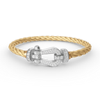 [Plus&Max]FORCE LARGE HORSESHOE FULL DIAMOND BRACELET SILVER
