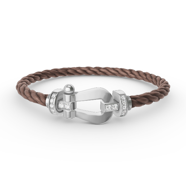 [Max Jewelry ]FORCE LARGE HORSESHOE HALF DIAMOND BRACELET SILVER