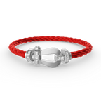 [Plus&Max]FORCE LARGE HORSESHOE HALF DIAMOND BRACELET SILVER