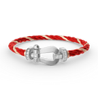 [Plus&Max]FORCE LARGE HORSESHOE HALF DIAMOND BRACELET SILVER