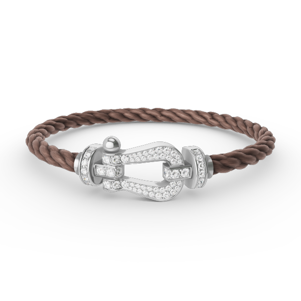 [Max Jewelry ]FORCE LARGE HORSESHOE FULL DIAMOND BRACELET SILVER