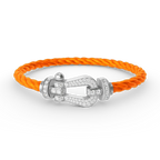 [Plus&Max]FORCE LARGE HORSESHOE FULL DIAMOND BRACELET SILVER