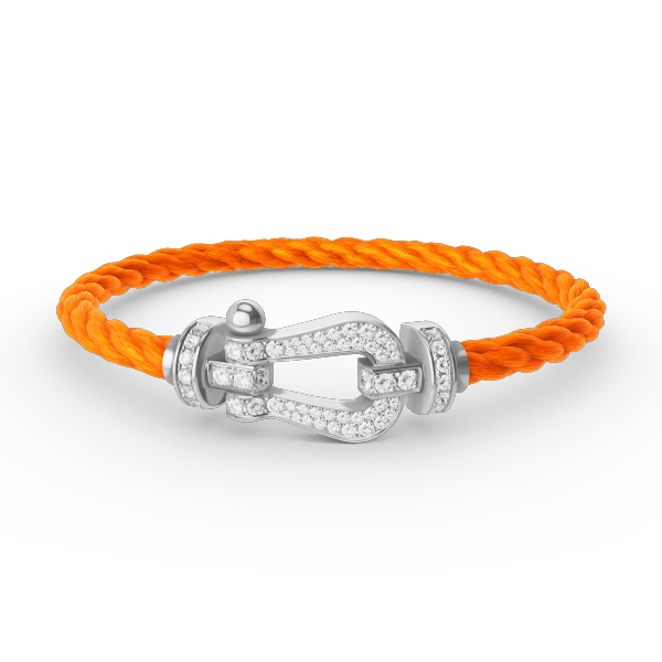 [Max Jewelry ]FORCE LARGE HORSESHOE FULL DIAMOND BRACELET SILVER