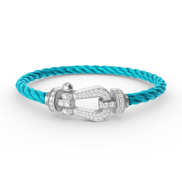 [Max Jewelry ]FORCE LARGE HORSESHOE FULL DIAMOND BRACELET SILVER
