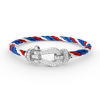 [Plus&Max]FORCE LARGE HORSESHOE FULL DIAMOND BRACELET SILVER