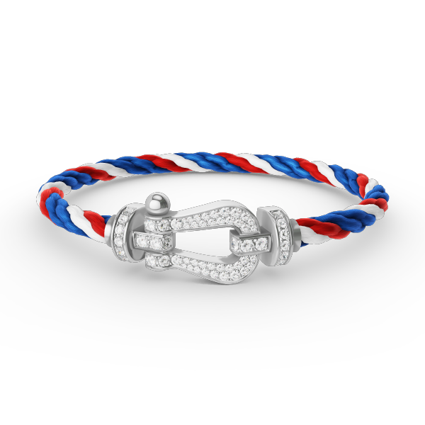 [Max Jewelry ]FORCE LARGE HORSESHOE FULL DIAMOND BRACELET SILVER