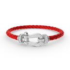 [Plus&Max]FORCE LARGE HORSESHOE FULL DIAMOND BRACELET SILVER